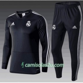 Real Madrid Sweat de Treino Conjunto Preto 2018/19